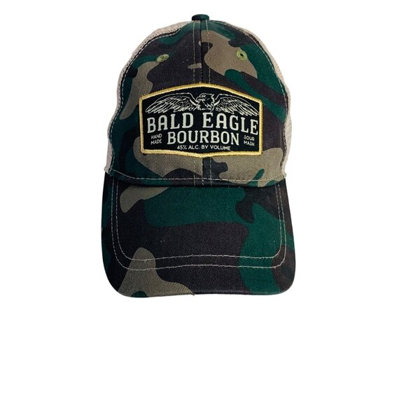 Bald Eagle Bourbon Camouflage Mesh Trucker Hat Adjustable Snapback - Picture 9 of 9